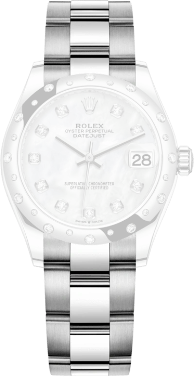Rolex,Datejust 31 31mm,31mm,White Gold,Stainless Steel,White,Automatic,Day,55hours,278344RBR,278344RBR-0005