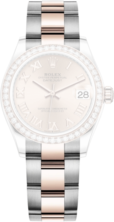 Rolex,Datejust 31 31mm,31mm,Rose Gold,Stainless Steel,Rose Gold,Pink,Automatic,Day,55hours,278381RBR,278381RBR-0001