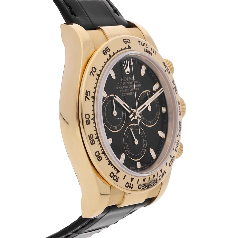 Rolex,Daytona 40mm,40mm,Yellow Gold,Black,Automatic,Chronograph,72hours,116518,116518-BLKSBK
