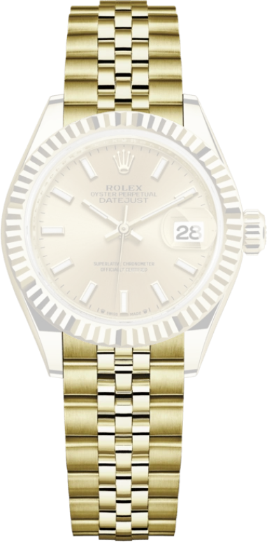 Rolex,Lady-Datejust 28mm,28mm,Yellow Gold,Champagne,Automatic,Day,55hours,279178,279178-0003