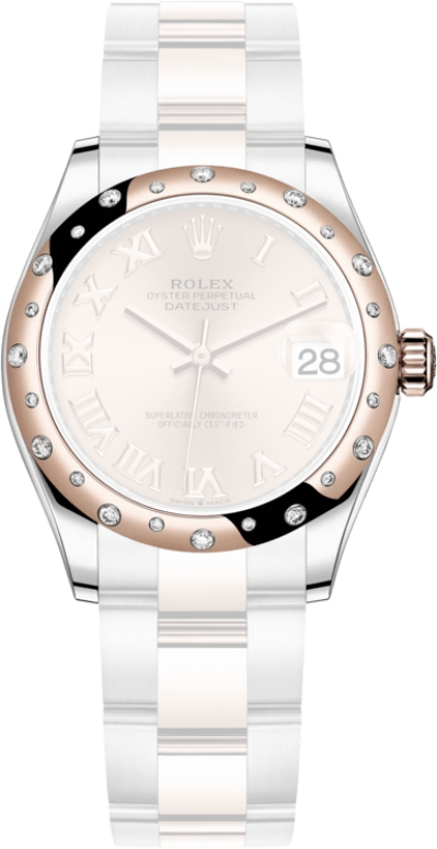 Rolex,Datejust 31 31mm,31mm,Rose Gold,Stainless Steel,Rose,Automatic,Day,55hours,278341RBR,278341RBR-0005