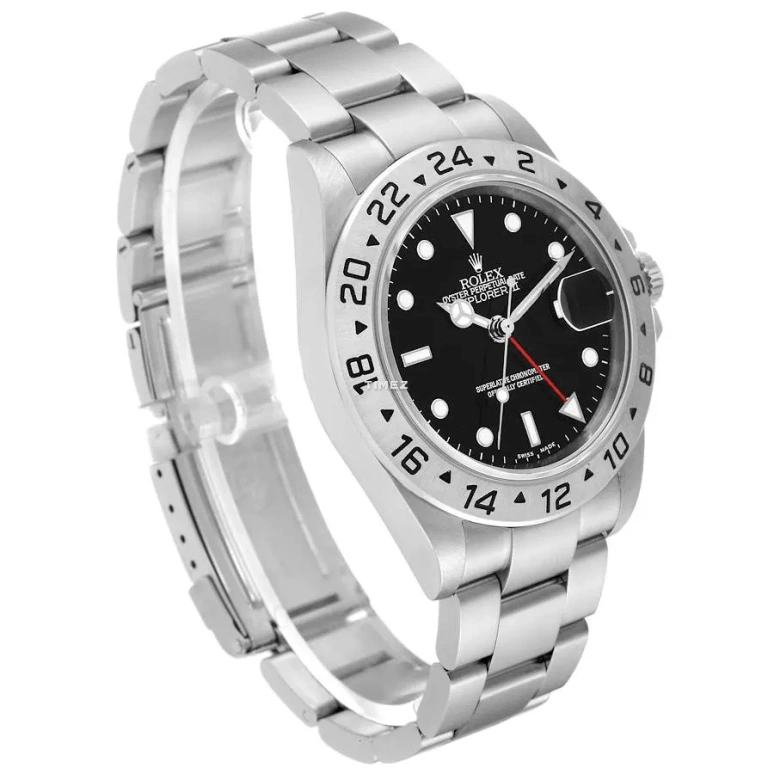 Rolex,Explorer II 40mm,40mm,Stainless Steel,Black,Automatic,Day,Dule Time,16570,16570-0004