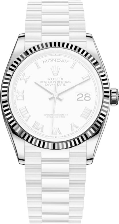 Rolex,Day-Date 36 36mm,36mm,White Gold,White,Automatic,Date,Day,128239,128239-0038