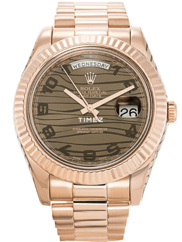 Rolex,Day-Date 36 41mm,41mm,Rose Gold,Coffee,Automatic,Date,Day,218235,218235-83215A-01