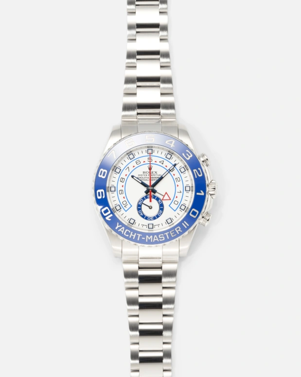 Rolex,Yacht-Master 44mm,44mm,Stainless Steel,White,Automatic,Countdown,Chronograph,Day,116680,116680-0001
