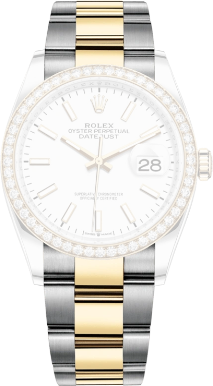 Rolex,Datejust 36 36mm,36mm,Yellow Gold,Oystersteel,White,Automatic,Day,70hours,126283RBR,126283RBR-0006