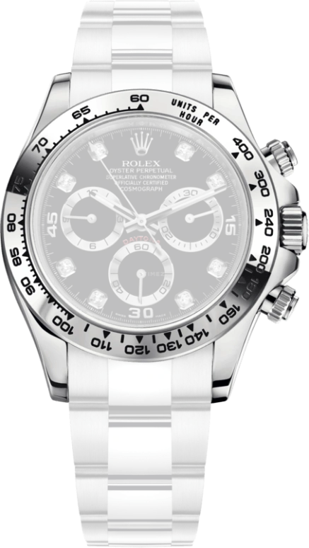 Rolex,Daytona 40mm,40mm,White Gold,Black,Automatic,Chronograph,Column Wheel,116509,116509-0055