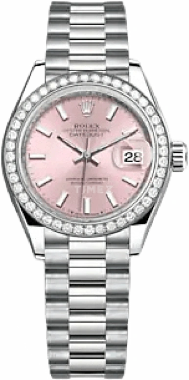 Rolex,Lady-Datejust 28mm,28mm,White Gold,Pink,Automatic,Day,55hours,279139RBR,279139RBR-0004