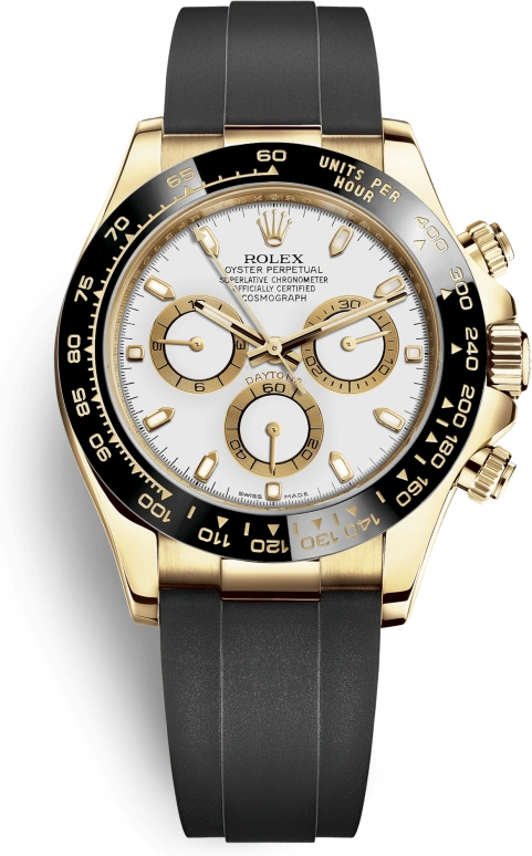Rolex,Daytona 40mm,40mm,Ceramic,Yellow Gold,White,Automatic,Chronograph,Column Wheel,116518LN,116518LN-0041