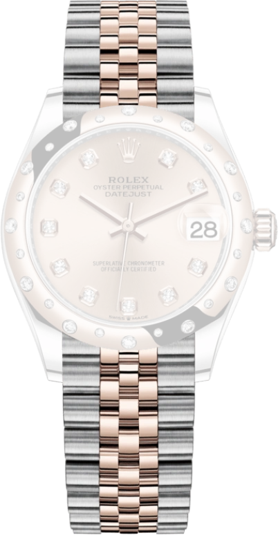 Rolex,Datejust 31 31mm,31mm,Rose Gold,Stainless Steel,Rose,Automatic,Day,55hours,278341RBR,278341RBR-0024