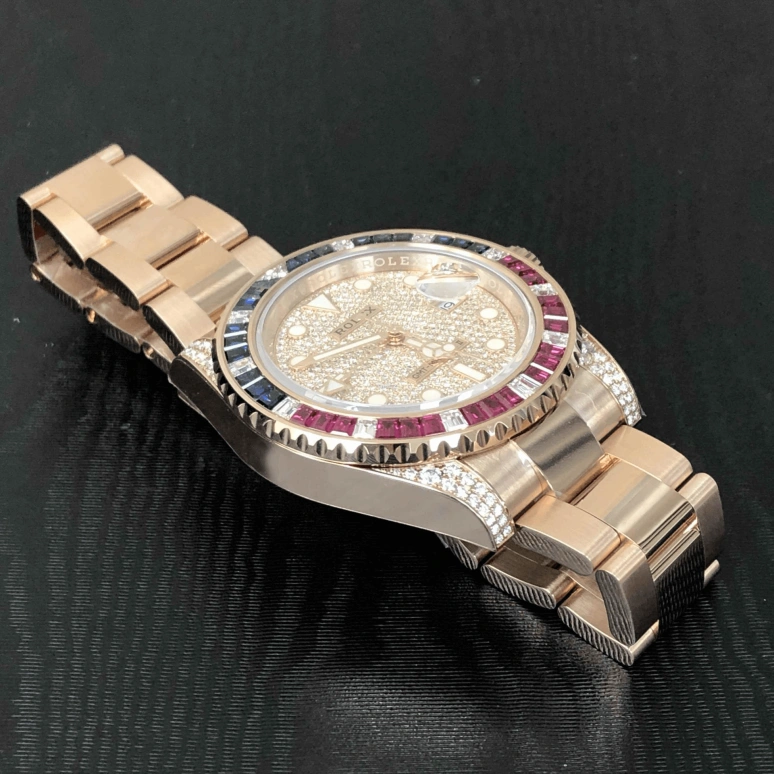 Rolex,GMT-Master II 40mm,40mm,Rose Gold,Automatic,Day,Dule Time,126755SARU,126755SARU-0001