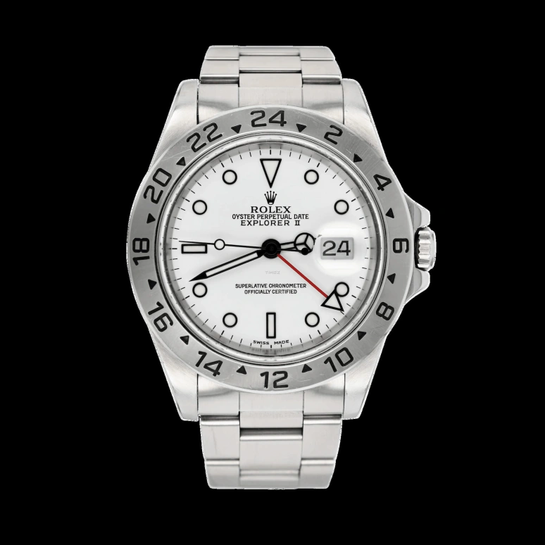 Rolex,Explorer II 40mm,40mm,Stainless Steel,White,Automatic,Day,Dule Time,16570,16570-0003