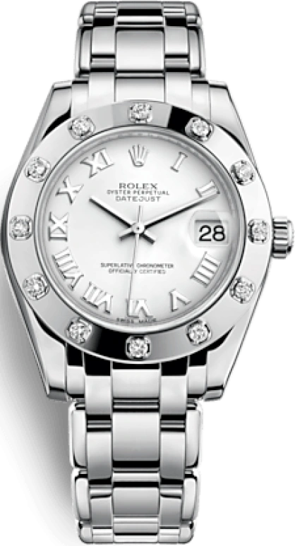 Rolex,Pearlmaster 34mm,34mm,White Gold,White,Automatic,Day,48hours,81319,81319-0008