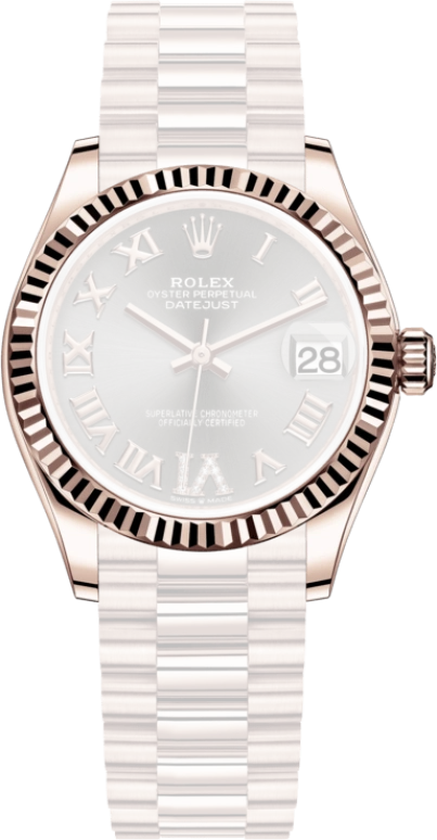 Rolex,Datejust 31 31mm,31mm,Rose Gold,Grey,Automatic,Day,55hours,278275,278275-0033
