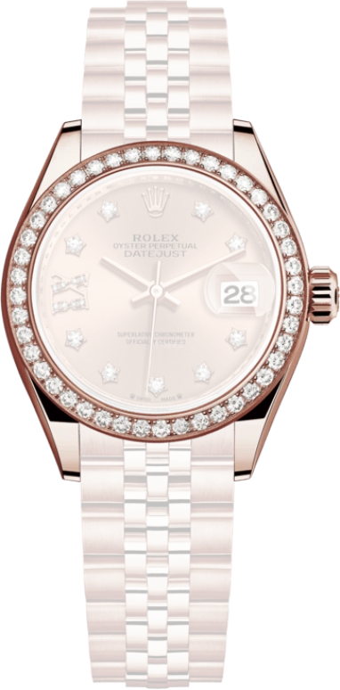 Rolex,Lady-Datejust 28mm,28mm,Everose Gold,Pink,Automatic,Day,55hours,279135RBR,279135RBR-0030