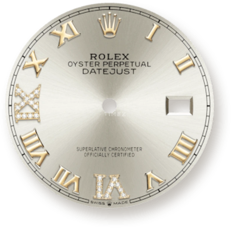 Rolex,Datejust 36 36mm,36mm,Yellow Gold,Stainless Steel,Silver,Automatic,Day,70hours,126203,126203-0032