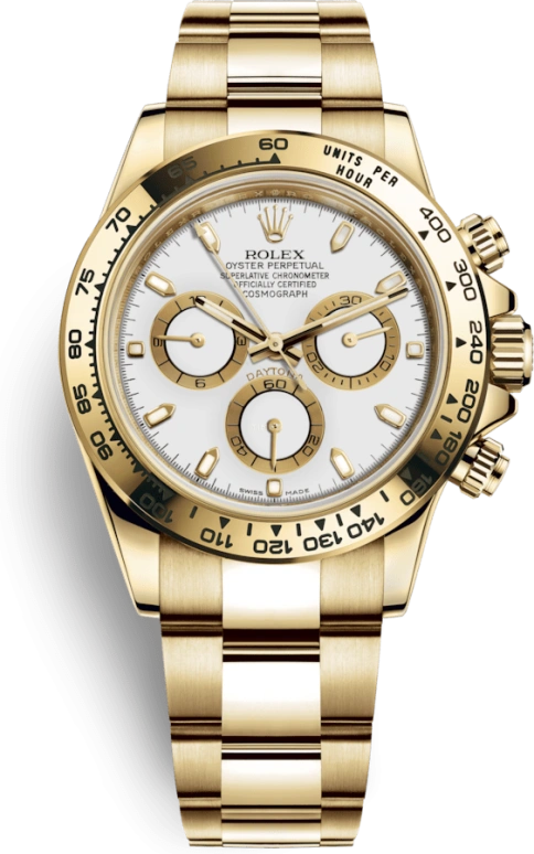 Rolex,Daytona 40mm,40mm,Yellow Gold,White,Automatic,Chronograph,72hours,Canelo Álvarez,116508,116508-0001