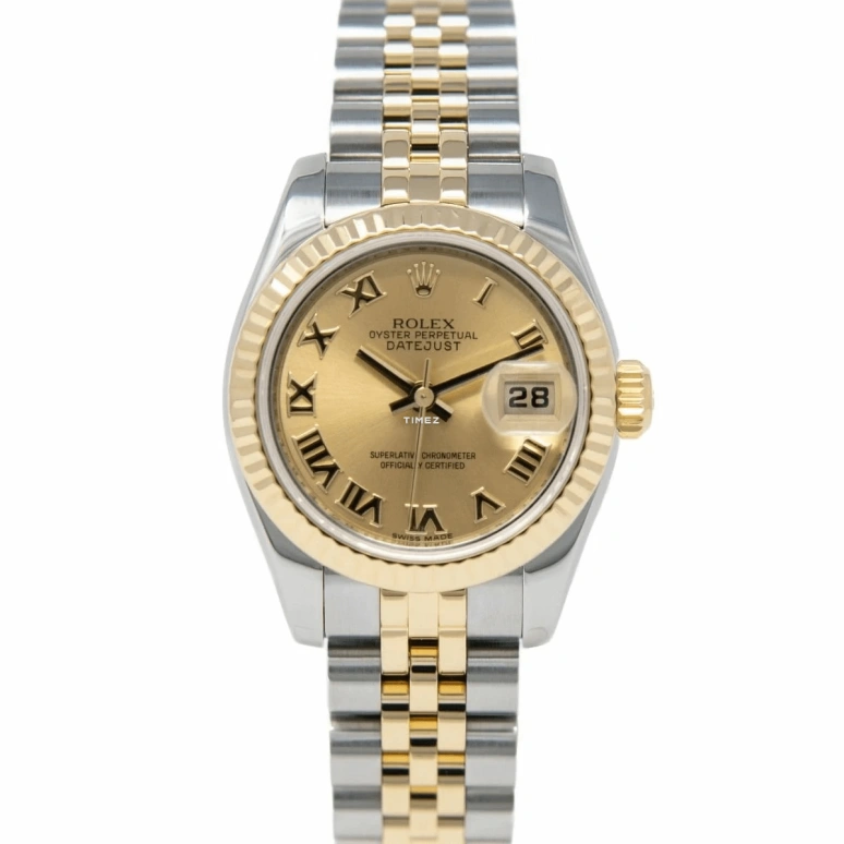 Rolex,Lady-Datejust 26mm,26mm,Stainless Steel,Gold,Automatic,Day,48hours,179173CR