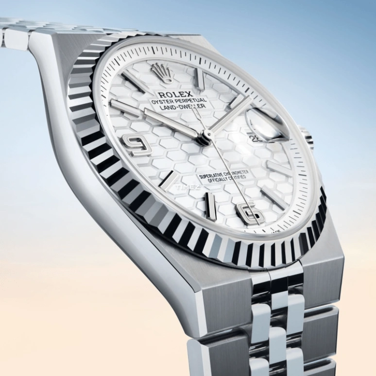 Rolex,Land‑Dweller 36mm,36mm,Oystersteel,White Gold,White,Automatic,Day,66hours,127234,127234-0001