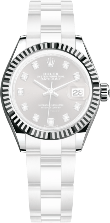 Rolex,Lady-Datejust 28mm,28mm,White Gold,Oystersteel,Grey,Automatic,Day,55hours,279174,279174-0016