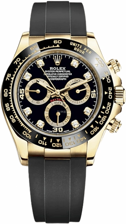 Rolex,Daytona 40mm,40mm,Ceramic,Yellow Gold,Black,Automatic,Chronograph,Column Wheel,116518LN,116518LN-0078