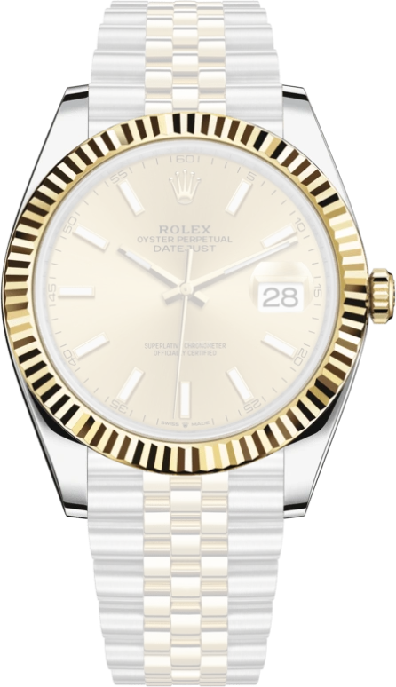 Rolex,Datejust 41 41mm,41mm,Yellow Gold,Stainless Steel,Champagne,Automatic,Day,70hours,126333,126333-0010