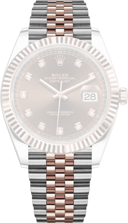 Rolex,Datejust 41 41mm,41mm,Rose Gold,Stainless Steel,Brown,Automatic,Day,70hours,126331,126331-0004