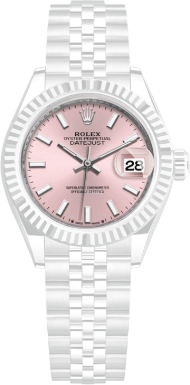 Rolex,Lady-Datejust 28mm,28mm,White Gold,Oystersteel,Pink,Automatic,Day,55hours,279174,279174-0001