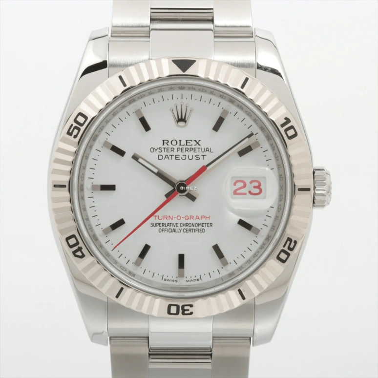 Rolex,Datejust 36 36mm,36mm,Stainless Steel,White Gold,White,Automatic,Day,48hours,116264,116264-0001