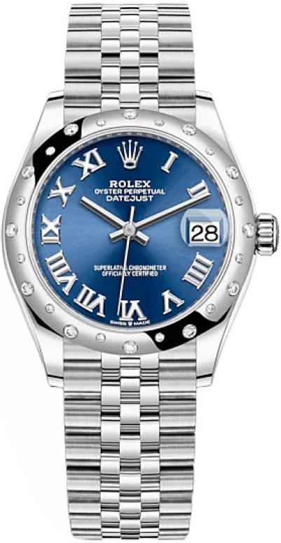 Rolex,Datejust 31 31mm,31mm,White Gold,Stainless Steel,Blue,Automatic,Day,55hours,278344RBR,278344RBR-0036