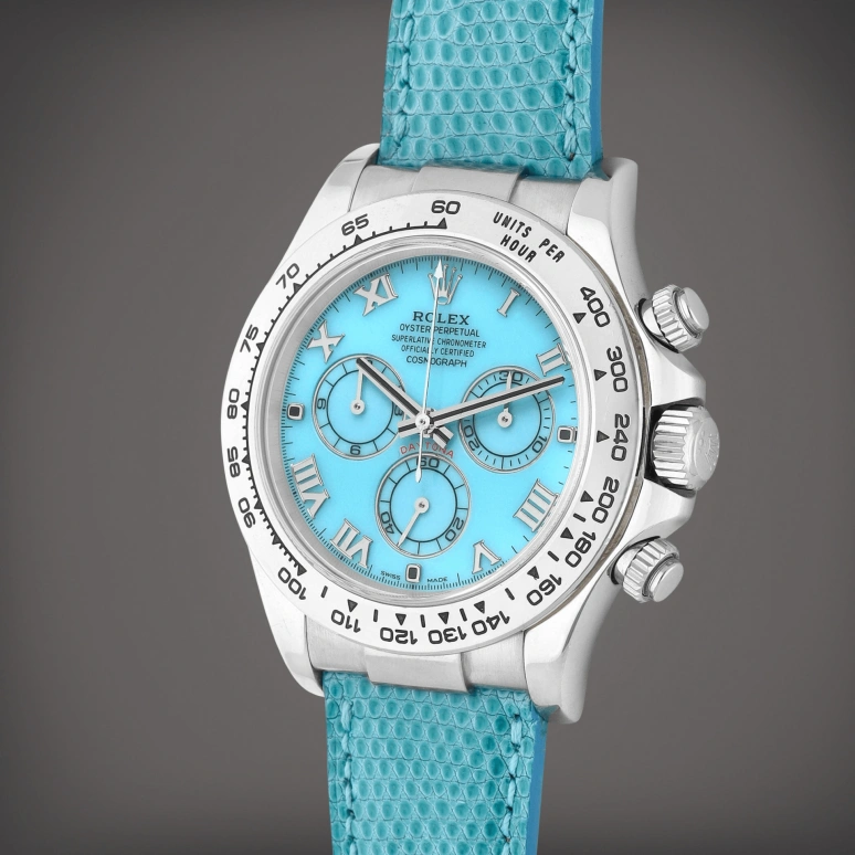 Rolex,Daytona 40mm,40mm,White Gold,Sky Blue,Blue,Automatic,Chronograph,72hours,116519 Turquoise
