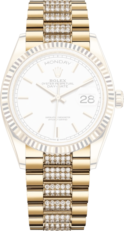 Rolex,Day-Date 36 36mm,36mm,Yellow Gold,White,Automatic,Date,Day,128238,128238-0082