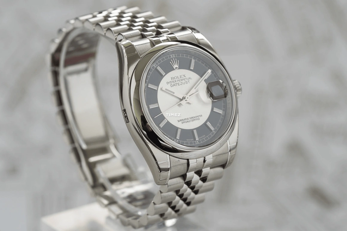 Rolex,Datejust 36 36mm,36mm,Stainless Steel,Black,Silver,Automatic,Day,48hours,116200 Black Tuxedo Jubilee
