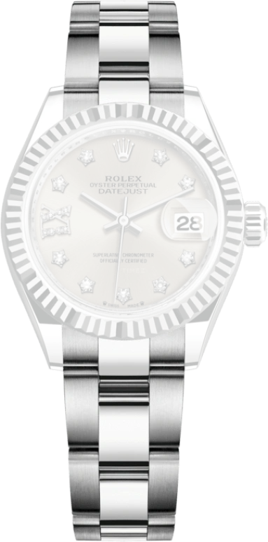Rolex,Lady-Datejust 28mm,28mm,White Gold,Stainless Steel,Silver,Automatic,Day,55hours,279174,279174-0022