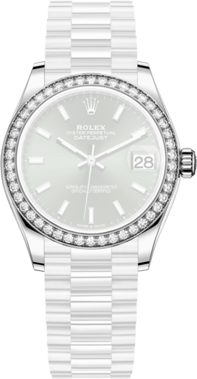 Rolex,Datejust 31 31mm,31mm,White Gold,Green,Automatic,Day,55hours,278289RBR,278289RBR-0015