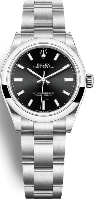 Rolex,Oyster Perpetual 31mm,31mm,Oystersteel,Black,Automatic,55hours,In-house Caliber,277200,277200-0002