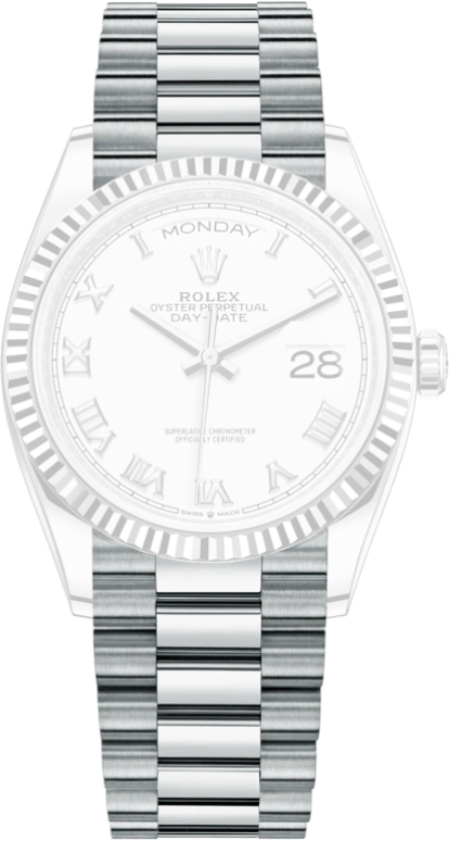 Rolex,Day-Date 36 36mm,36mm,Platinum,White,Automatic,Date,Day,128236,128236-0007