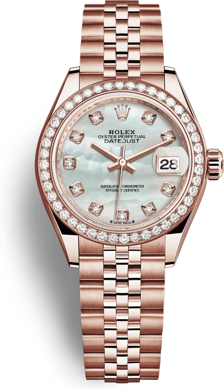 Rolex,Lady-Datejust 28mm,28mm,Everose Gold,White,Automatic,Day,55hours,279135RBR,279135RBR-0019