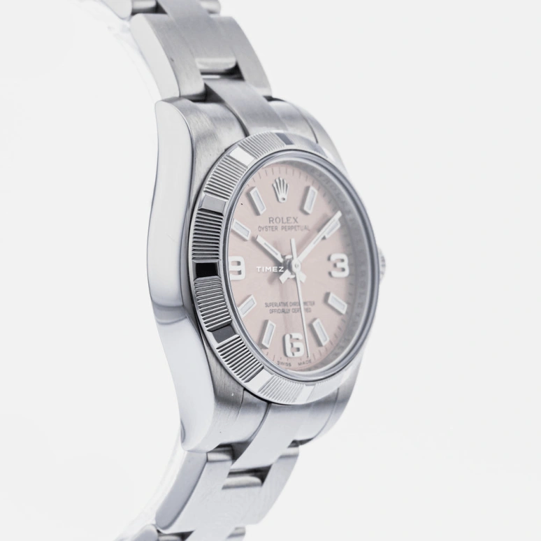Rolex,Oyster Perpetual 26mm,26mm,Stainless Steel,Pink,Salmon,Automatic,48hours,In-house Caliber,176210 Pink