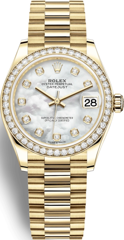 Rolex,Datejust 31 31mm,31mm,Yellow Gold,White,Automatic,Day,55hours,278288RBR,278288RBR-0006