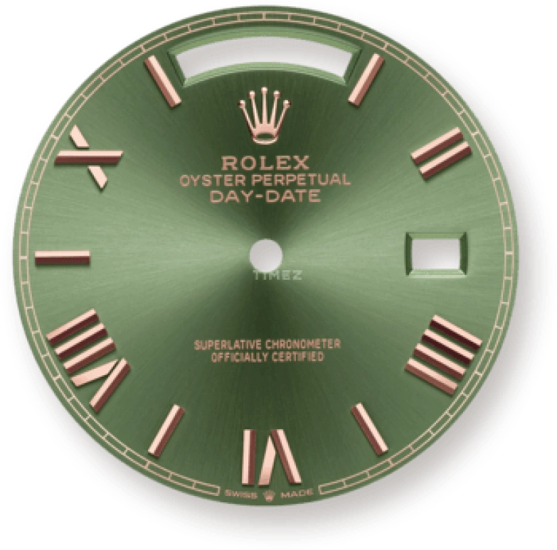 Rolex,Day-Date 40 40mm,40mm,Rose Gold,Green,Automatic,Date,Day,Carmelo Anthony,LeBron James,228235,228235-0025