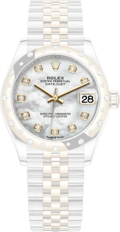 Rolex,Datejust 31 31mm,31mm,Yellow Gold,Stainless Steel,White,Automatic,Day,55hours,278343RBR,278343RBR-0028