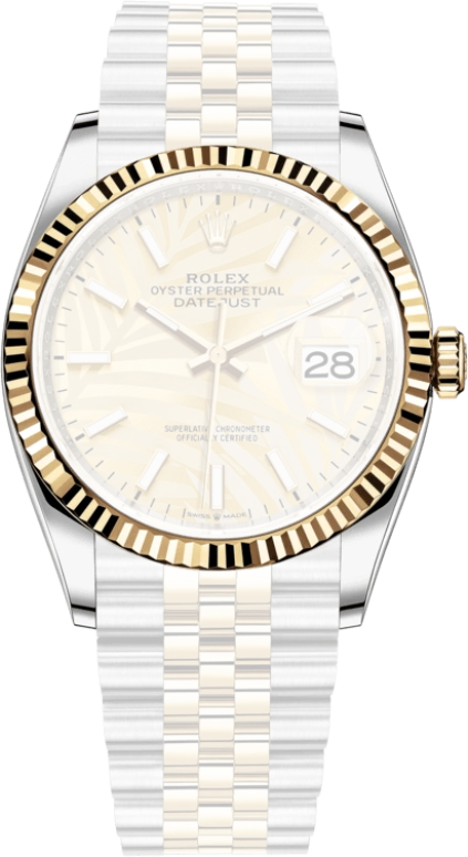 Rolex,Datejust 36 36mm,36mm,Yellow Gold,Stainless Steel,Champagne,Automatic,Day,70hours,126233,126233-0037