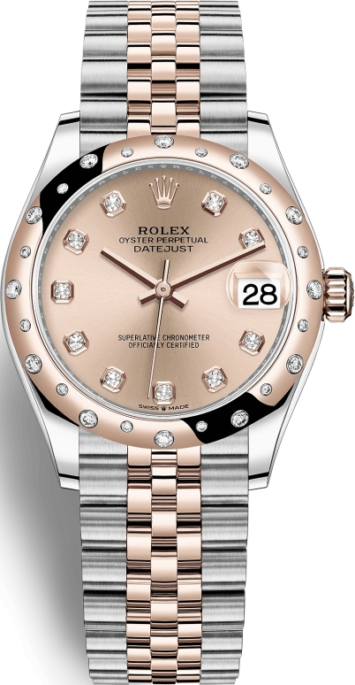 Rolex,Datejust 31 31mm,31mm,Rose Gold,Stainless Steel,Rose,Automatic,Day,55hours,278341RBR,278341RBR-0024