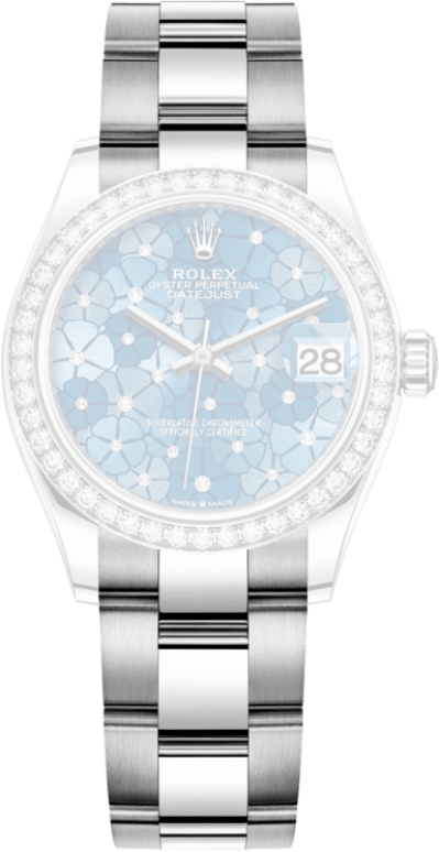 Rolex,Datejust 31 31mm,31mm,White Gold,Stainless Steel,Blue,Automatic,Day,55hours,278384RBR,278384RBR-0039