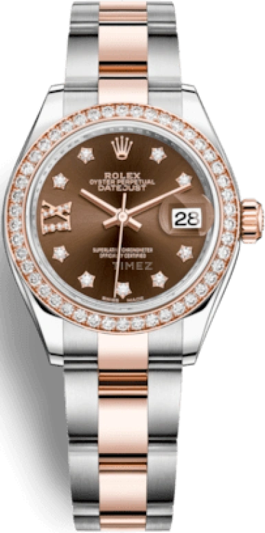 Rolex,Lady-Datejust 28mm,28mm,Everose Gold,Oystersteel,Brown,Automatic,Day,55hours,279381RBR,279381RBR-0004