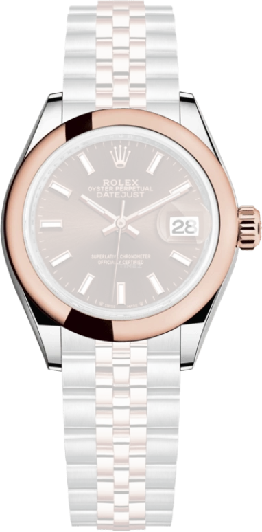 Rolex,Lady-Datejust 28mm,28mm,Everose Gold,Oystersteel,Brown,Automatic,Day,55hours,279161,279161-0017
