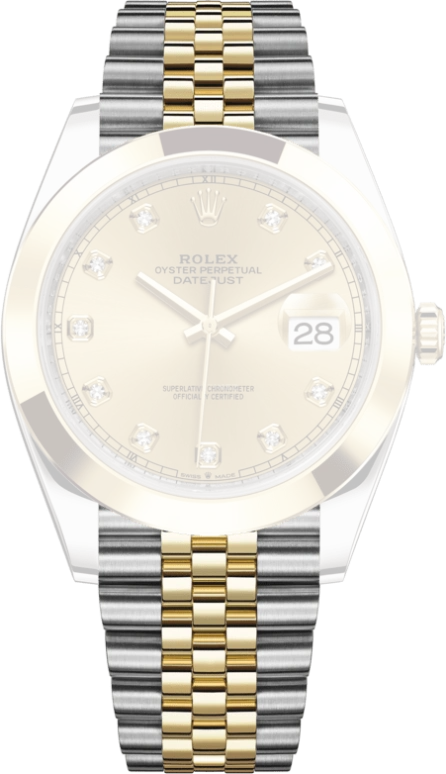 Rolex,Datejust 41 41mm,41mm,Yellow Gold,Stainless Steel,Champagne,Automatic,Day,70hours,126303,126303-0012