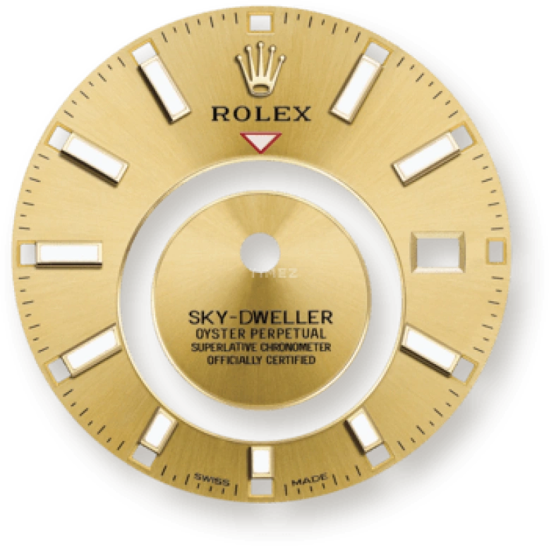 Rolex,Sky-Dweller 42mm,42mm,Yellow Gold,Stainless Steel,Champagne,Automatic,Annual Calendar,Month,Date,326933,326933-0001