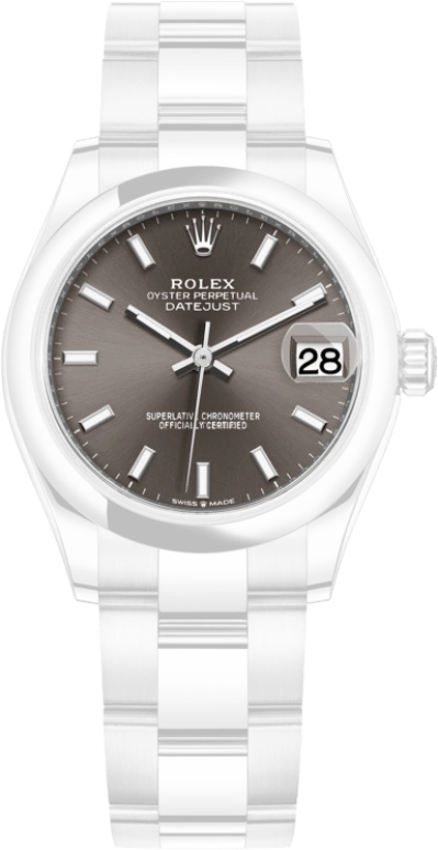 Rolex,Datejust 31 31mm,31mm,Stainless Steel,Grey,Automatic,Day,55hours,278240,278240-0009